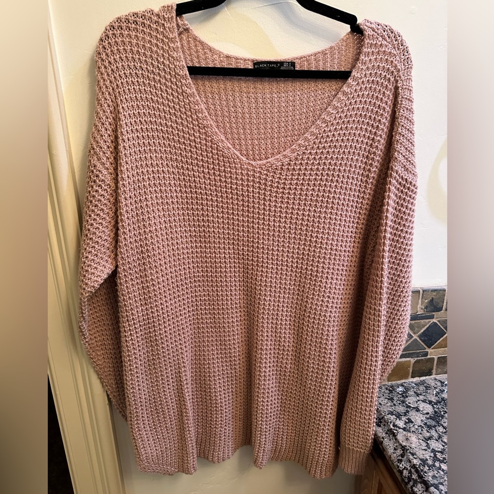 Pink knit sweater